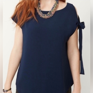 Maette Size XXL sleeveless‎ 1 cold shoulder tie blouse